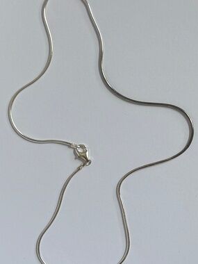 925 Sterling Silver 17 inch 1.2mm Snake Chain Necklace w Pandora Bundle